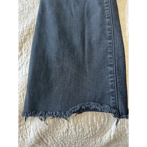 Judy Blue Black Wash Slim Boot Cut Jeans Frayed Hem Stretch Denim 15/32 Womens - Picture 2 of 6